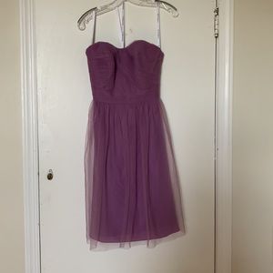 New Short Tulle Strapless David’s Bridal Bridesmaid Dress - Wisteria - Size 4